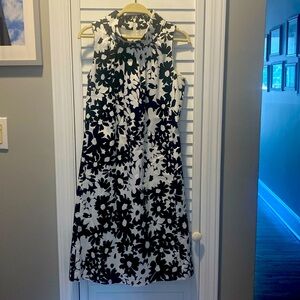 Talbots print shift with cowl neck